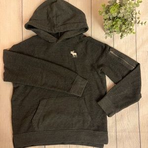 Abercrombie Kids Hoodie-Grey-Front Pocket-NEW